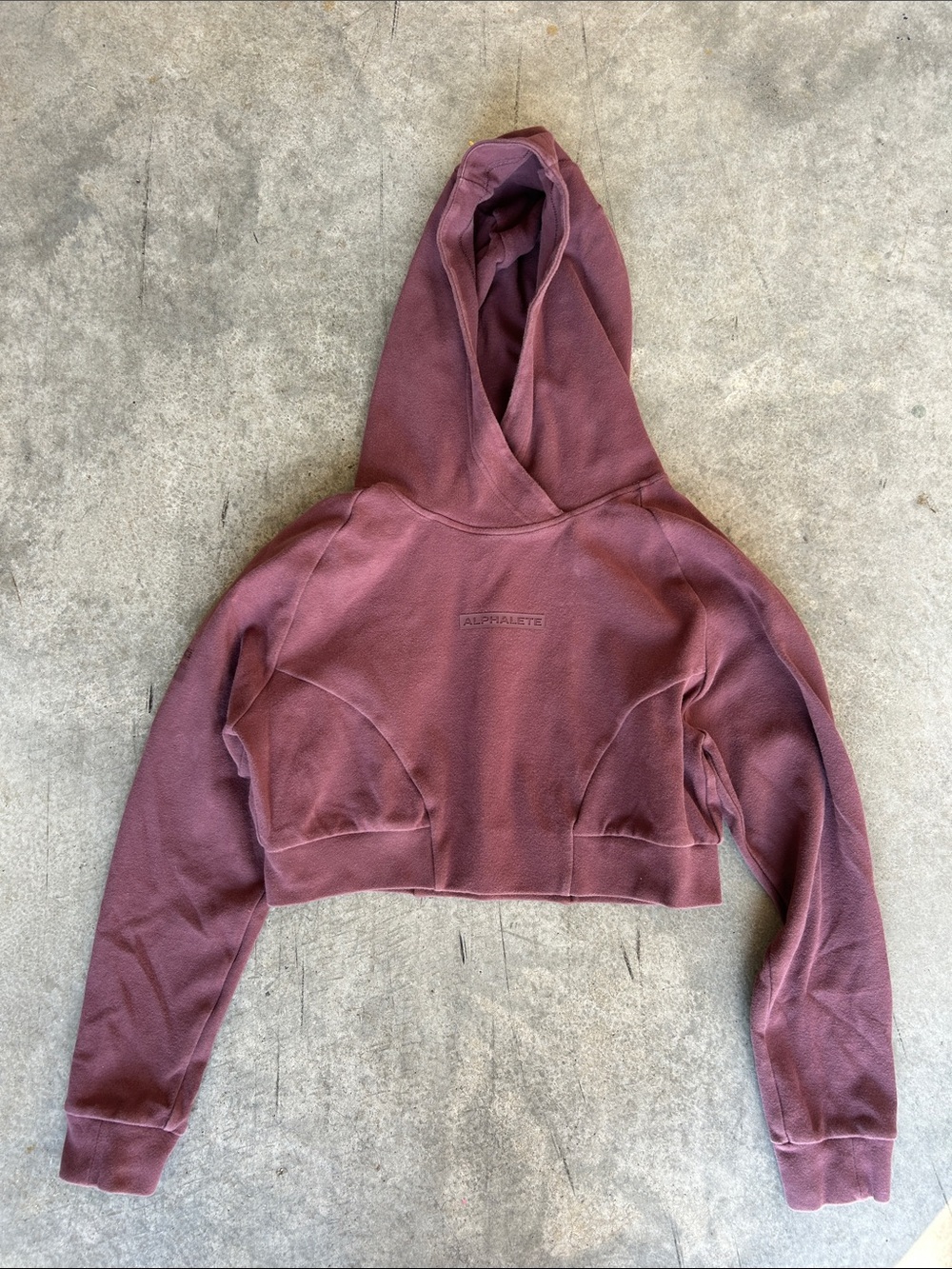 Alphalete Dusty Rose Pink Cropped Hoodie Pullover